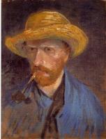 Gogh, Vincent van - Self-Portrait with Straw Hat and Pipe